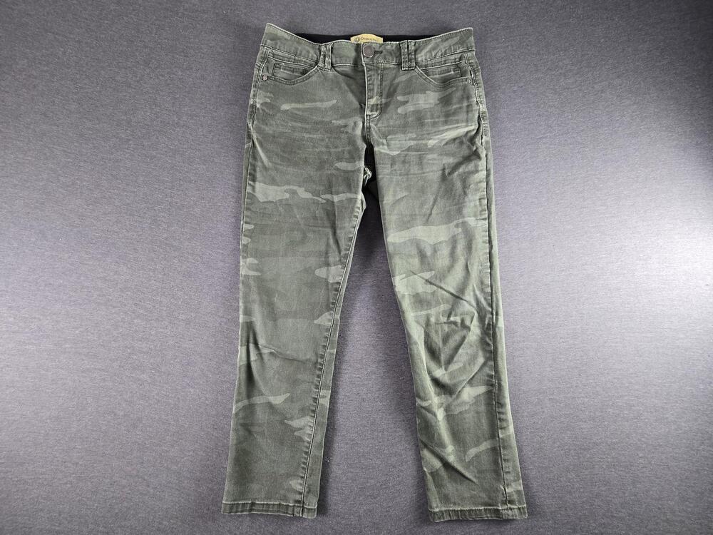 Democracy Jeans Womens 10 Green Camo Skinny Stretch Ab Technology Denim Pants
